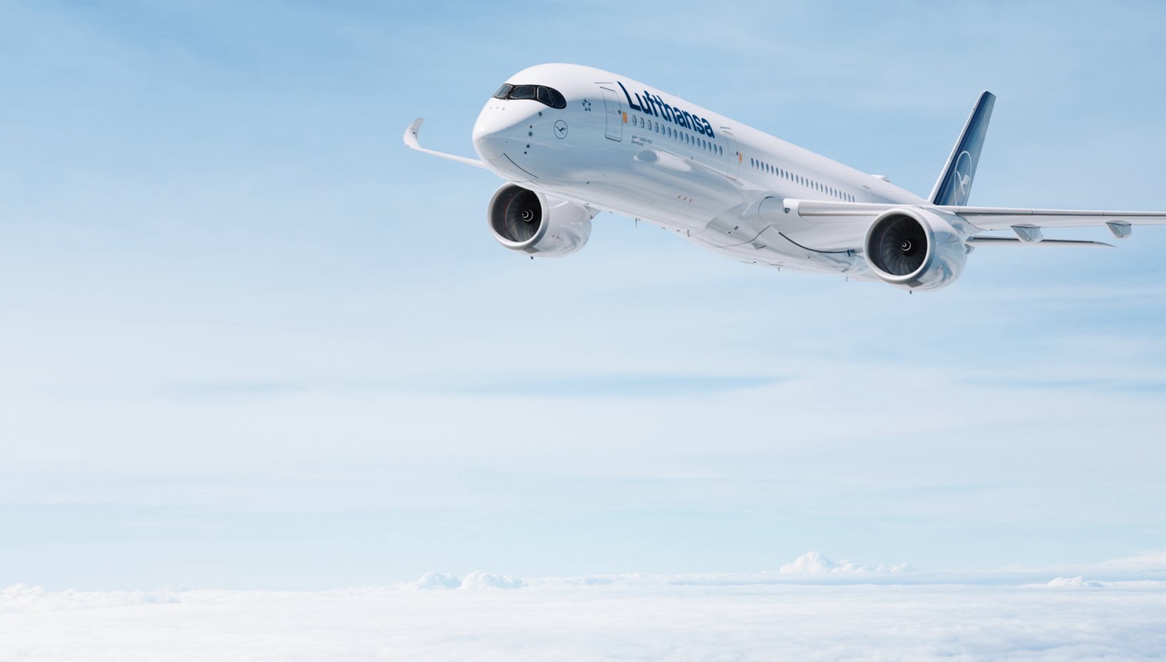 Lufthansa-fly i luften